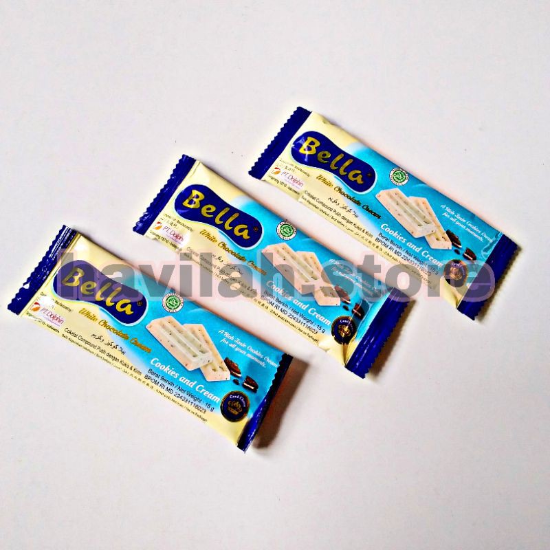 

Bella White Chocolate Cookies And Cream 1 Box isi 24pcs