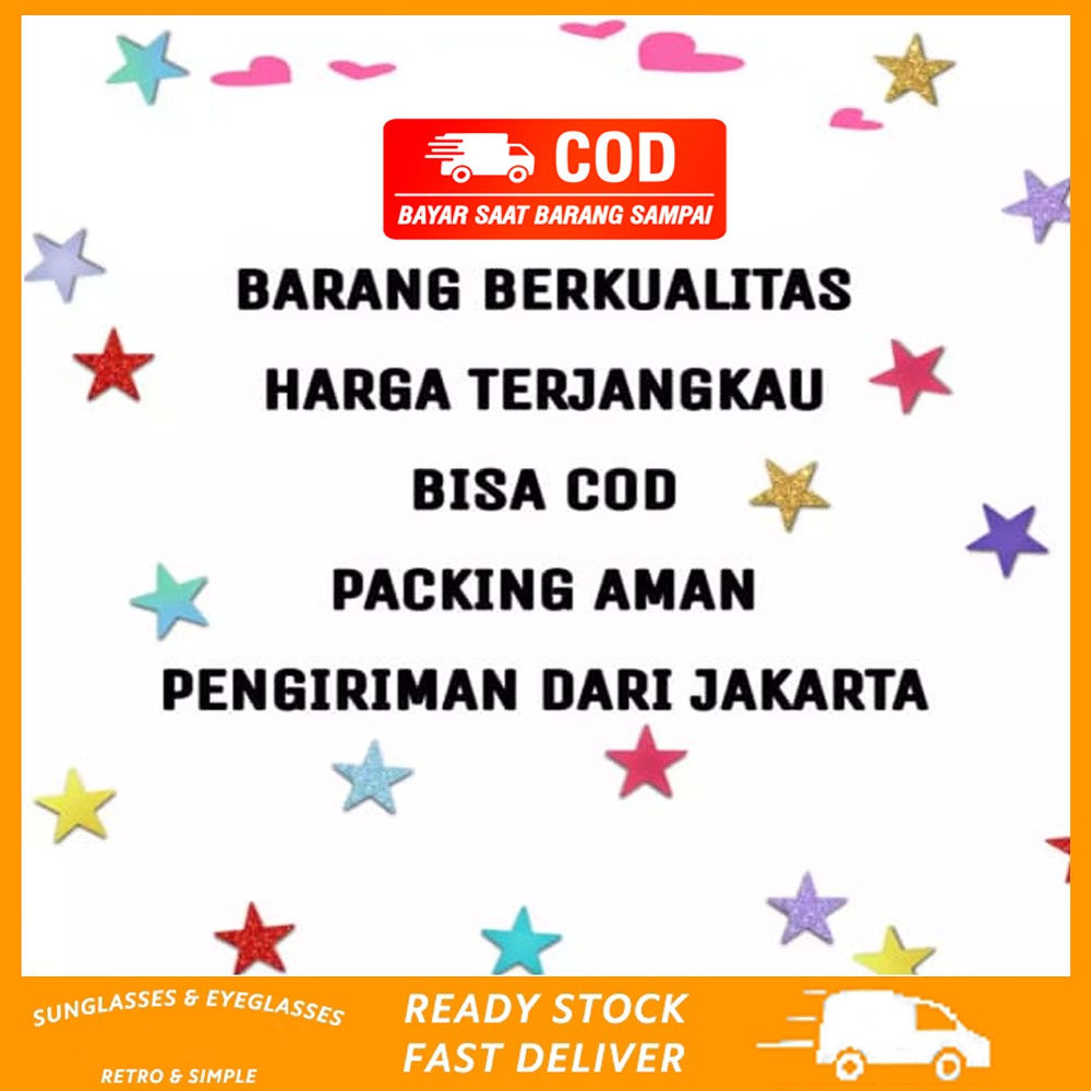 Kacamata Transparan Fashion Pria Wanita Glasses Unisex Fashion Classic Retro Kaca Mata Transparan