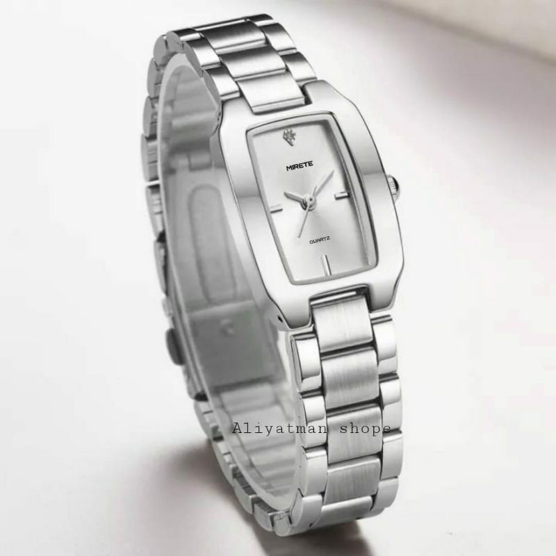 JAM TANGAN WANITA MIRETE ORIGINAL ANTI AIR BESSTSELLER COD  jam JAM TANGAN KASUAL WANITA SPORTY RANTAI STAINLESS STEL // JAM TANGAN WANITA/CEWEK MODEL PERSEGI