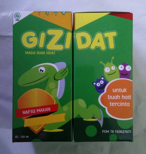 GIZIDAT 10 BOTOL  - Vitamin Penambah Nafsu Makan - Anak Sehat Cerdas Madu Gemuk Badan 100% Alami