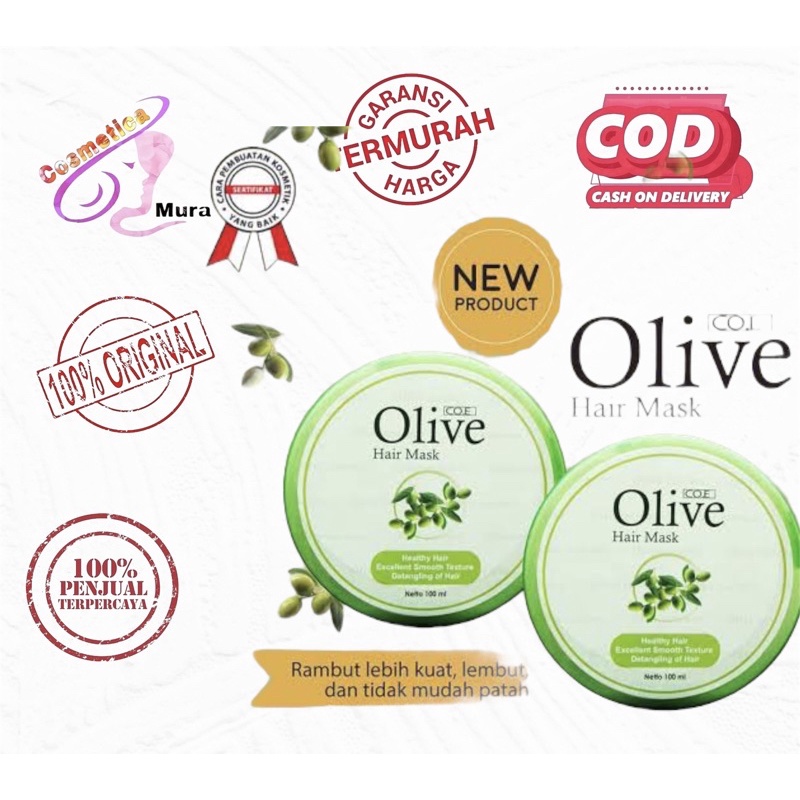 Olive hair mask - masker olive oil syb - masker olive original syb - masker rambut olive