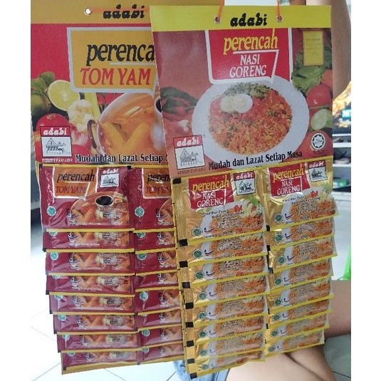 

Tom Yam / Adabi Perencah Tom Yam Sachet / Perencah Nasi Goreng / Bumbu Nasi Goreng / Bumbu TomYam 40gr