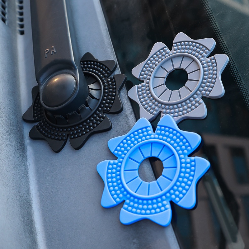 2 Pcs Cover Pelindung Wiper Mobil Bentuk Snowflake Bahan Silikon Anti Air Dan Debu