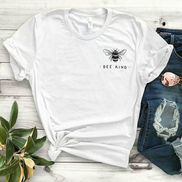  Kaos  wanita  logo bee kind Shopee  Indonesia