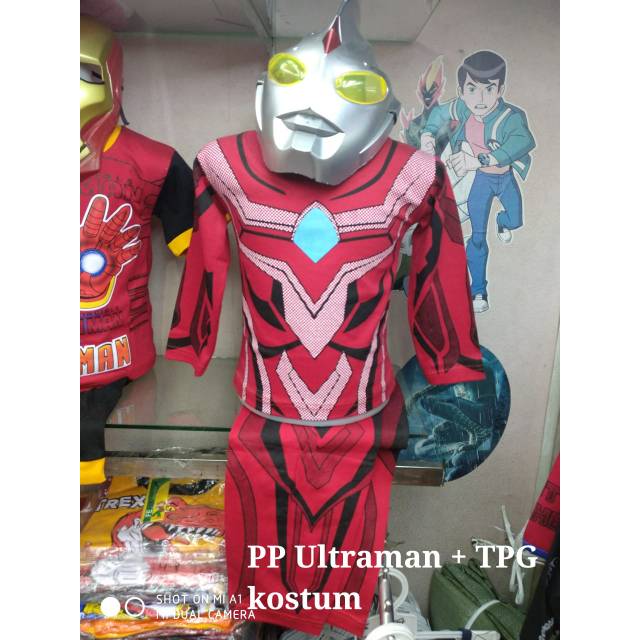 Kostum anak Ultramen grosir Felix gratis topeng bubblewrap / Ultramen saga felix