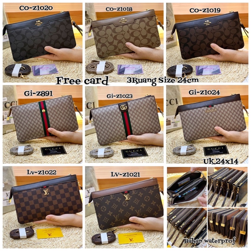 Dompet pouch 3ruang/ Tas slempang/ clutch import/ handbag import