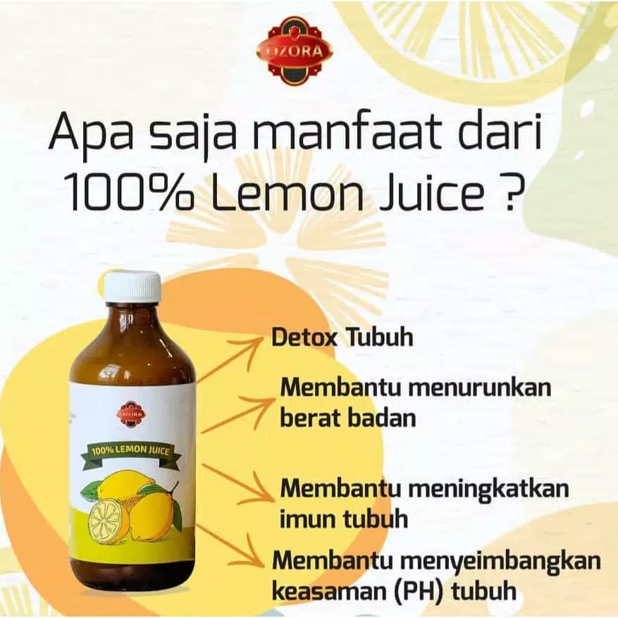 

OZORA 100% LEMON JUICE 325ml ORIGINAL Murni Air Perasan Sari Lemon Asli
