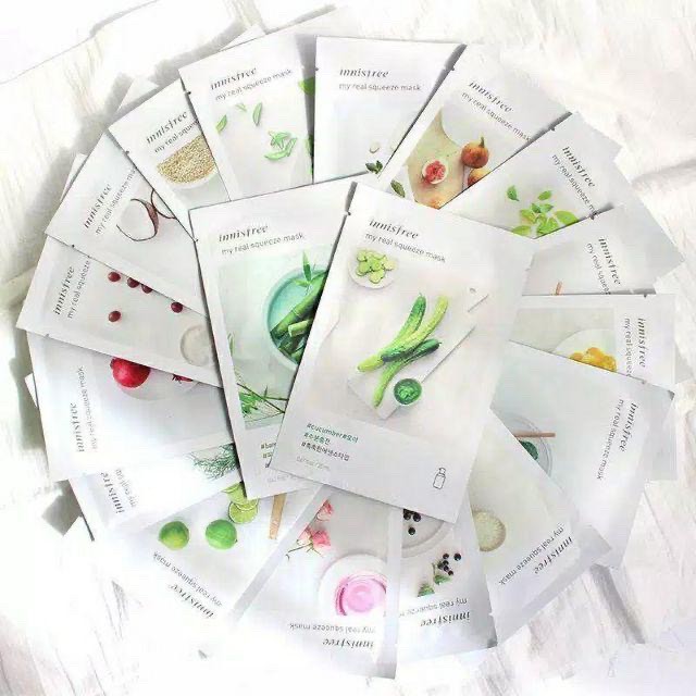 Innisfree Sheet Mask My Real Squeeze Baca Disclaimer Masker Innnisfree Wajah Masker Muka Korea