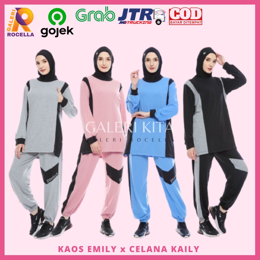 BAJU OLAHRAGA WANITA MUSLIM SERAGAM SENAM LENGAN PANJANG SYARI SERAGAM OLAHRAGA BUSUI FRIENDLY - Roc