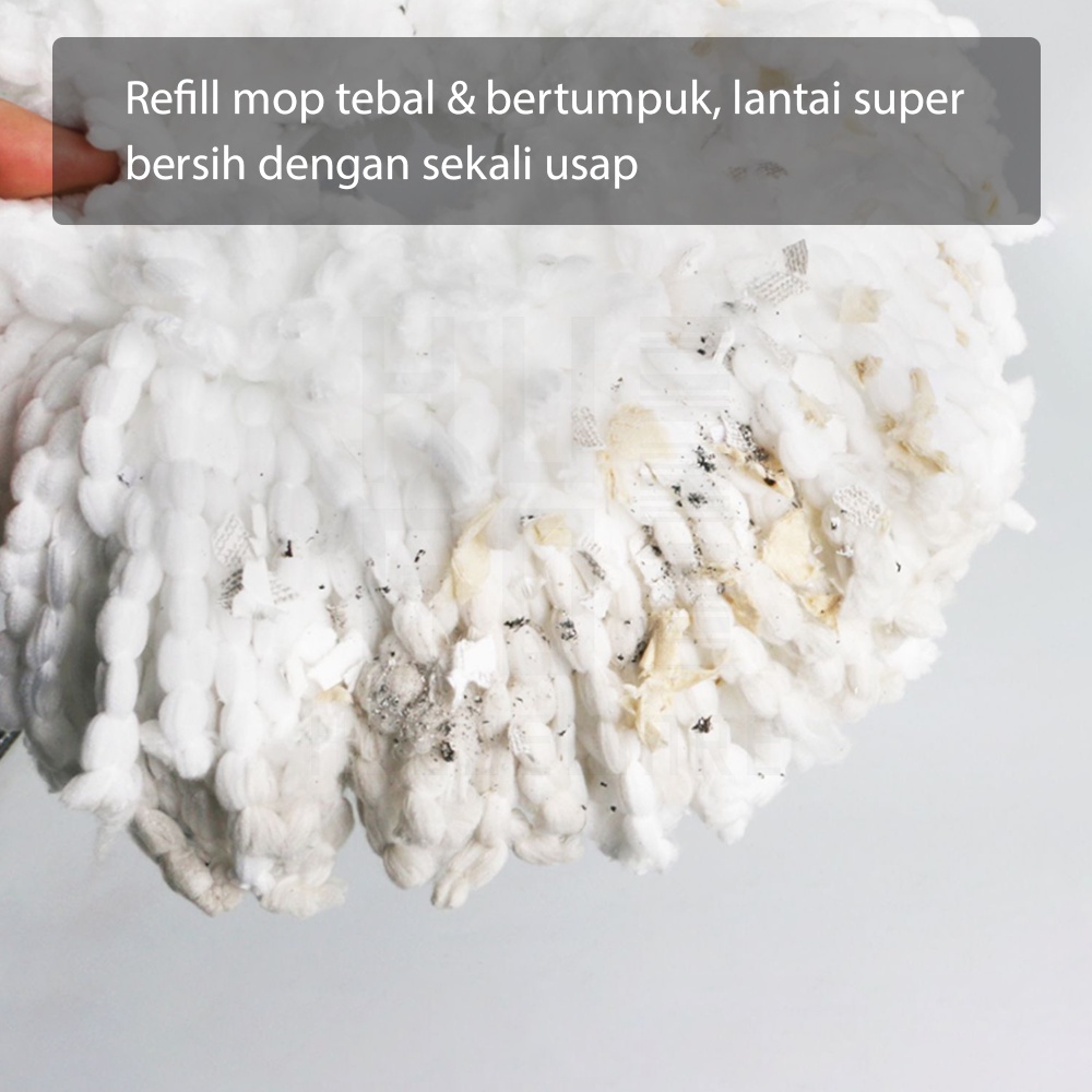 Refill Kain Alat Pel Lantai Ultra Mop Eldora - Spin Mop Cream/Black HUGO