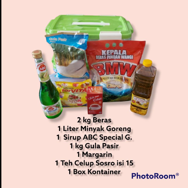 Paket Sembako murah Lebaran box kontainer
