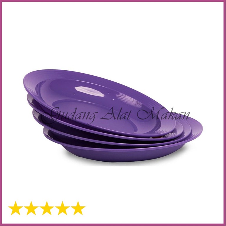 TUPPERWARE Large Deep Plate 4pcs Ungu