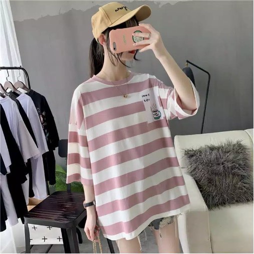 MakeGrosir - KAOS OVERSIZE TIKAMI STRIPE