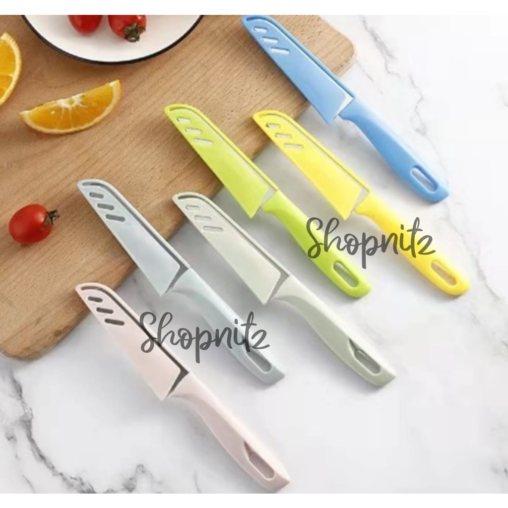 Pisau Pemotong Buah Sayur Makanan Pisau Portable Stainless Berkualitas