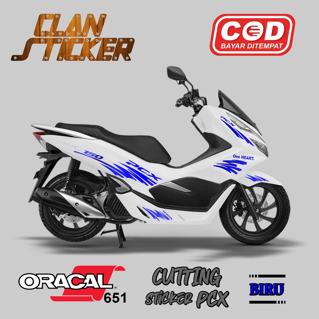 Jual Cutting Stiker PCX Striping PCX 150 One Heart Stiker PCX 150 08