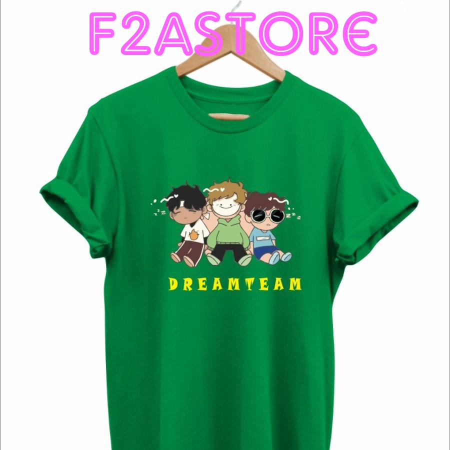 BAJU - KAOS T-SHIRTS SABLON PRINT TABLE DREAM SMP CUTE ANIME - TSHIRT DREAM TEAM SMP MINECRAFT F2AST