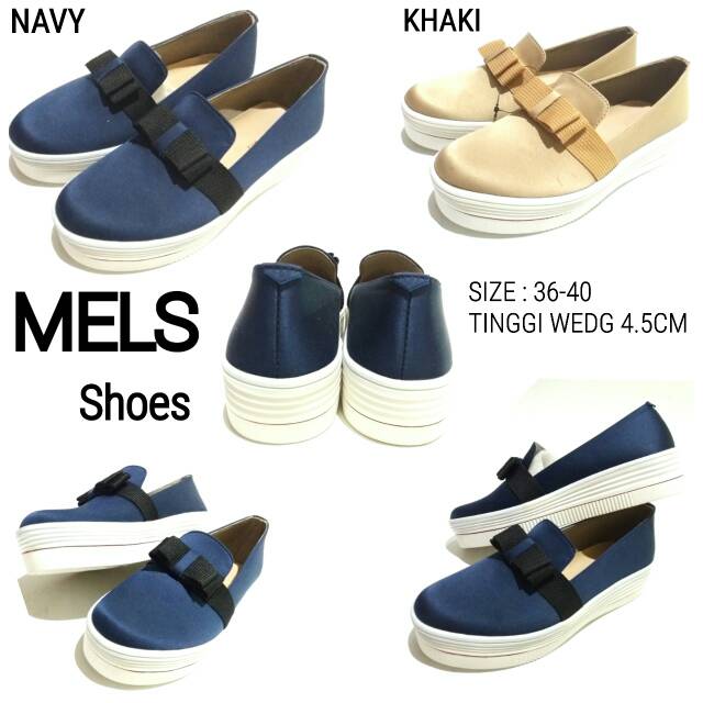 Sepati fashion slip on wanita mels shoes baru 36-40