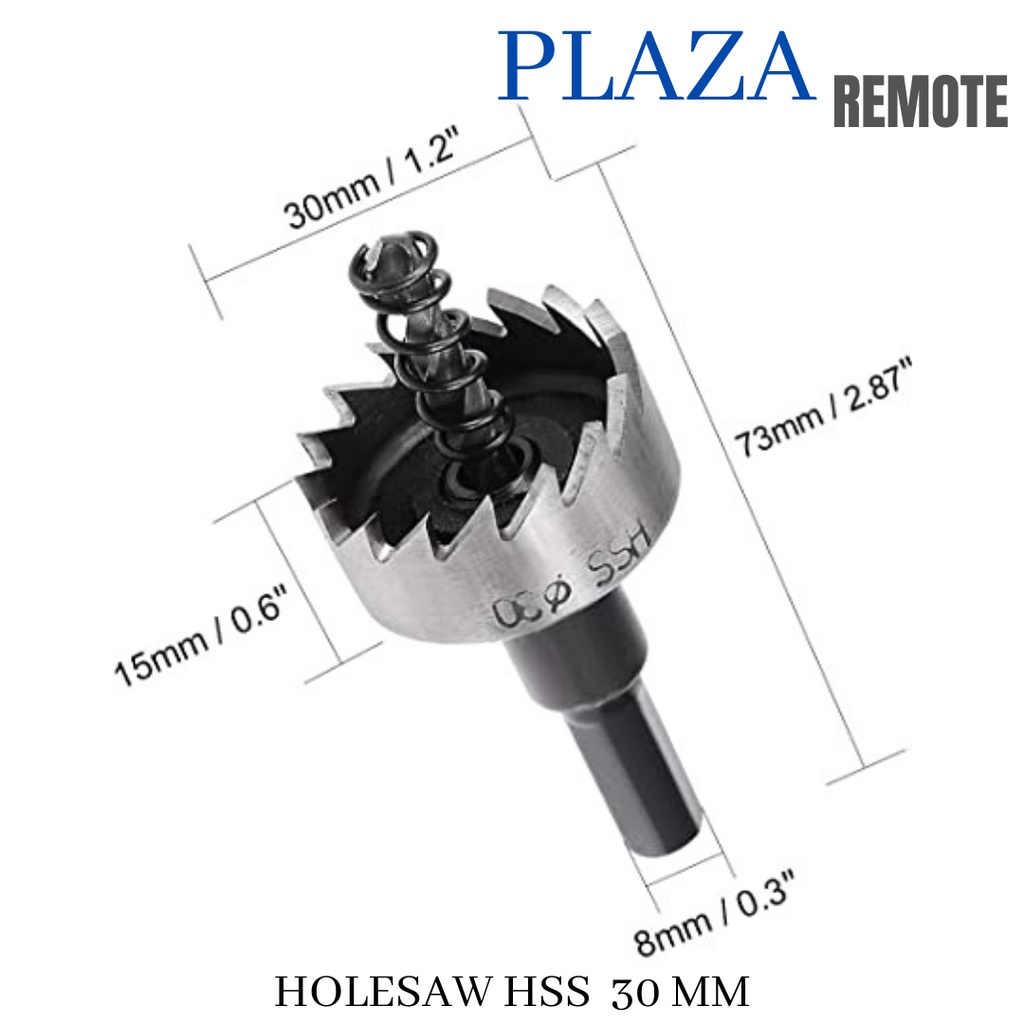 MATA BOR BESI HOLE SAW HSS TITANIUM DRILL BIT BESI METAL CARBIDE 30 MM