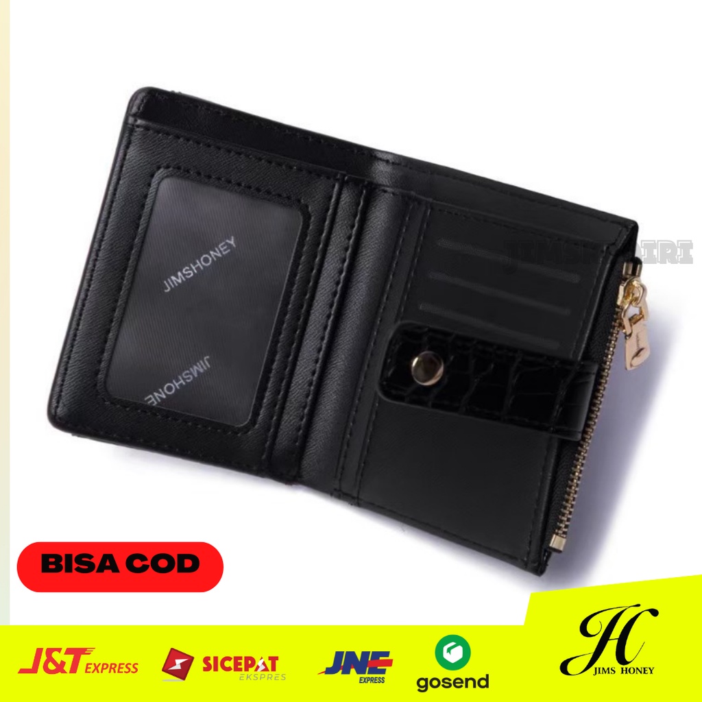 Dompet Jims Honey Lipat Mini Kecil card holder Wanita Import Korea Premium Genie Wallet Jimshoney