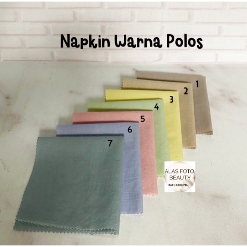 napkin kain warna polos blacu props foto styling photo makanan