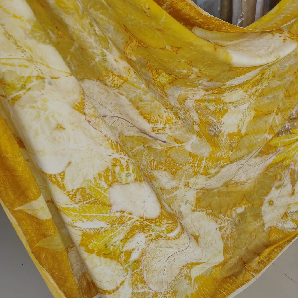 Kain Ecoprint Katun Primisima 2,3meter, Baleafe Ecoprint Pewarna Kunyit