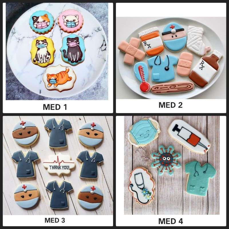 

IHANALICIOUS Butter Cookies Tema MEDIS Dokter Suster Perawat (kukis hias karakter)