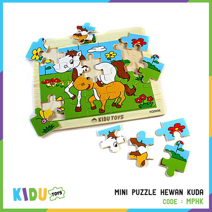 Mainan Puzzle Anak Mini Puzzle Hewan Kidu Toys