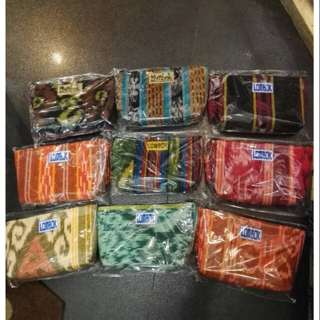 Paket hemat Pouch tenun blanket lombok