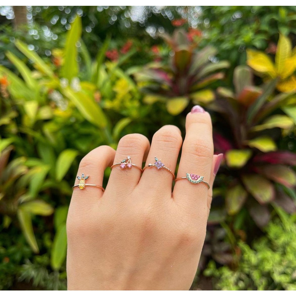 Cincin ayu gold berry buah emas asli kadar 375/8karat ringan fashion endolita pameran terbaru