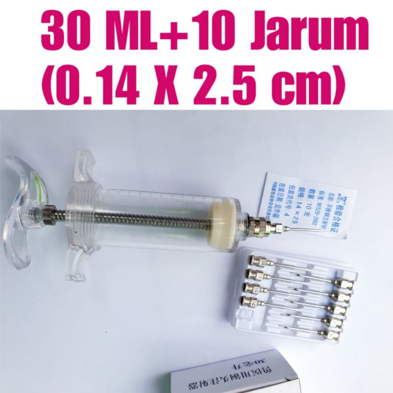 suntikan sapi 30Ml 14G jarum suntik sapi kerbau Lambu suntikan besar large syringe Spuit