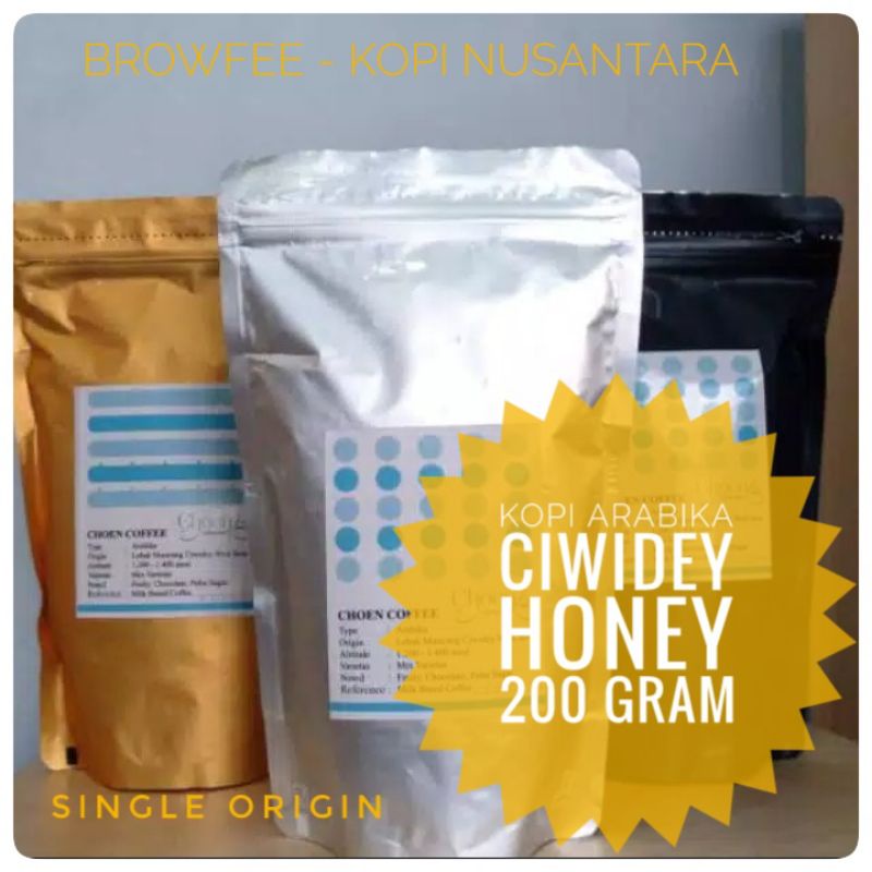 

Kopi Arabika Ciwidey Honey / Black Honey Anaerobic 200 gram Biji / Bubuk