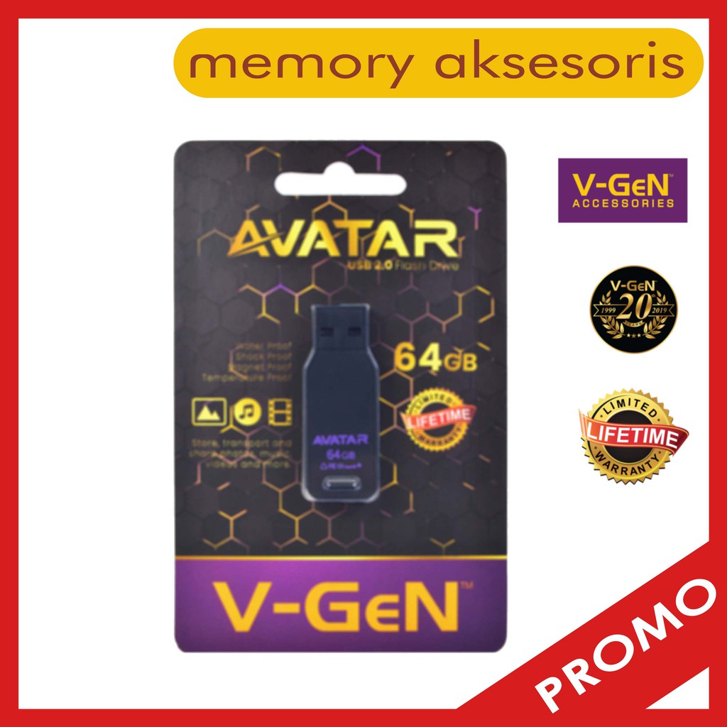 USB Flashdisk AVATAR 8gb 16gb 32gb 64gb Water Proof V-GeN Flash Disk