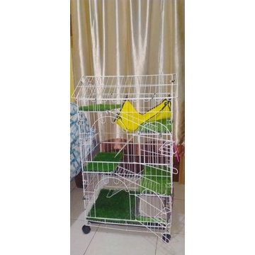 KANDANG KUCING.KELINCI.ANJING BESI LIPAT (KHUSUS GOSEND)-75x45x100