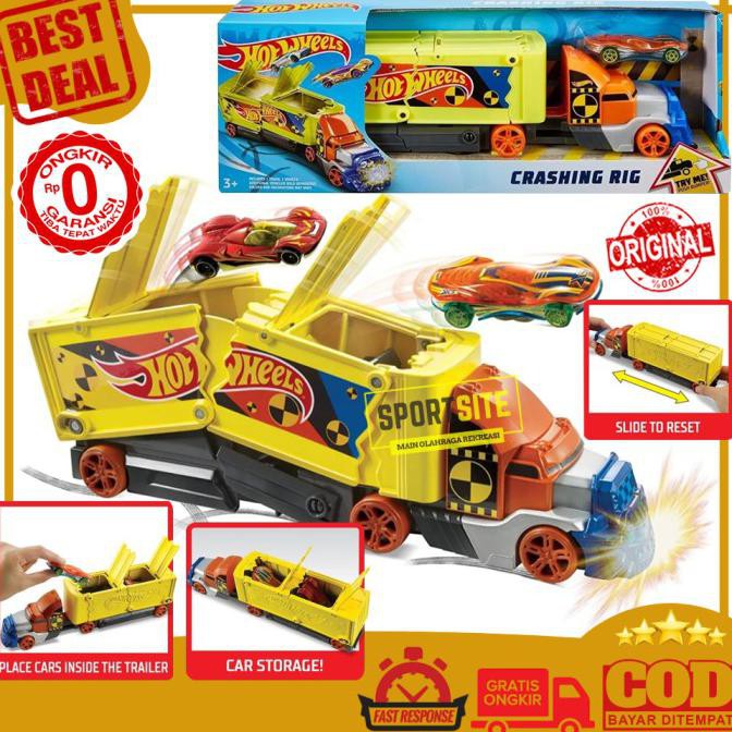 Hot Wheels Crashing Rig Hotwheels Super Stunt. Truck Box GCK39 - dari Jakarta