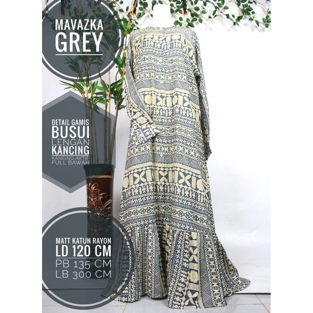 Home dress katun rayon bangkok home dress MAVAZKA adem katun rayon ethnik gamis sehari hari