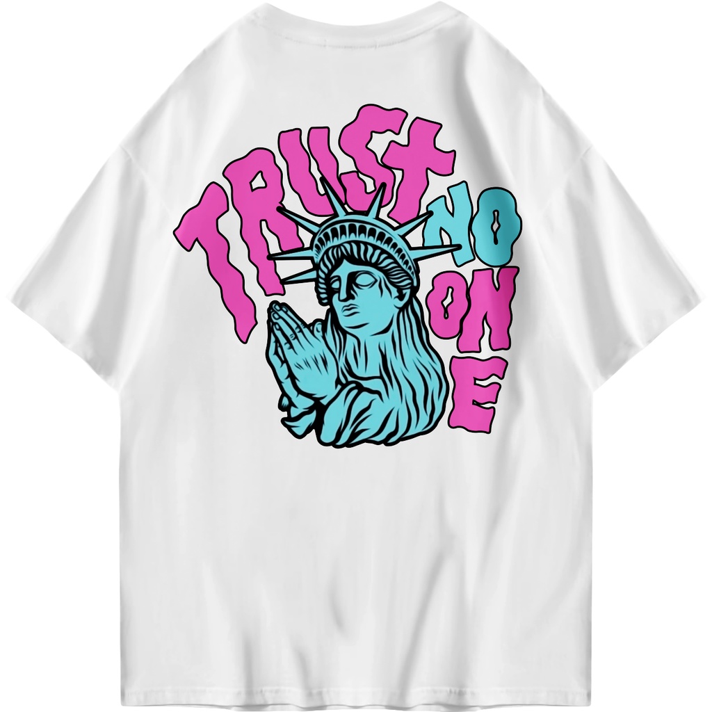 FIRSTLAST Oversized Tshirt Trust No One | Kaos Oversize Pria dan Wanita