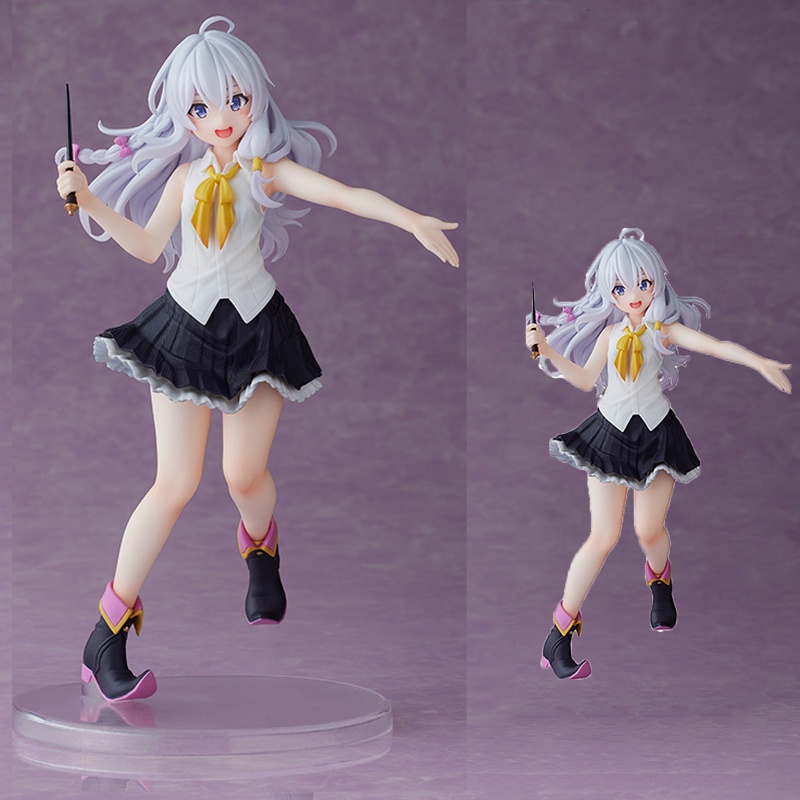 Mainan Action Figure Model Anime Penyihir The Journey of Elaina Majo No Tabitabi Elaina Taito Bahan PVC Ukuran 20cm