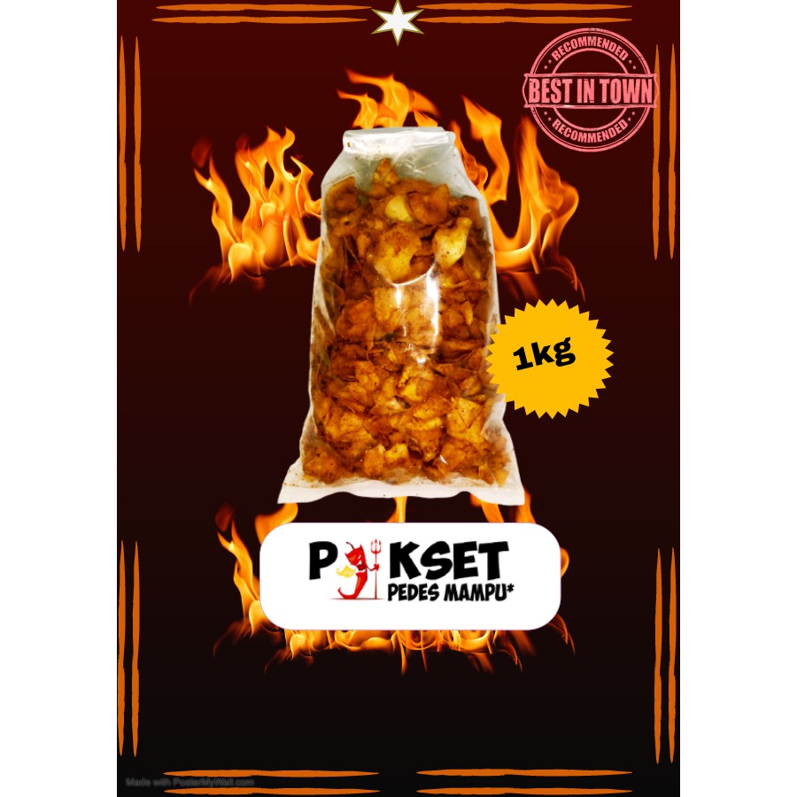 

Keripik Setan 1kg (PikSet - Pedas Mampu*)