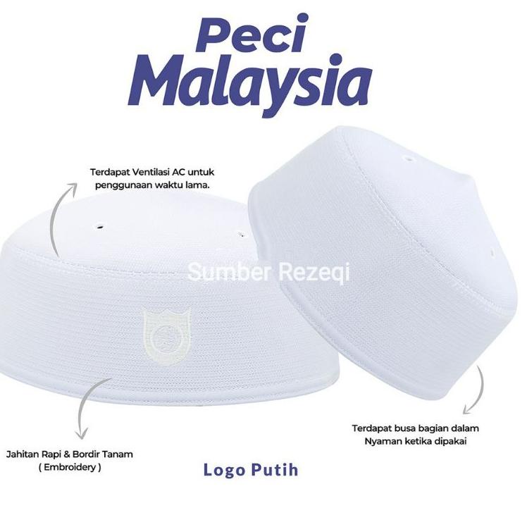 Paling Sesuai.. Peci Malaysia Songkok putih ABDUL KAREEM PUTIH no1-9 Songkok Malaysia Kopyah Malaysi