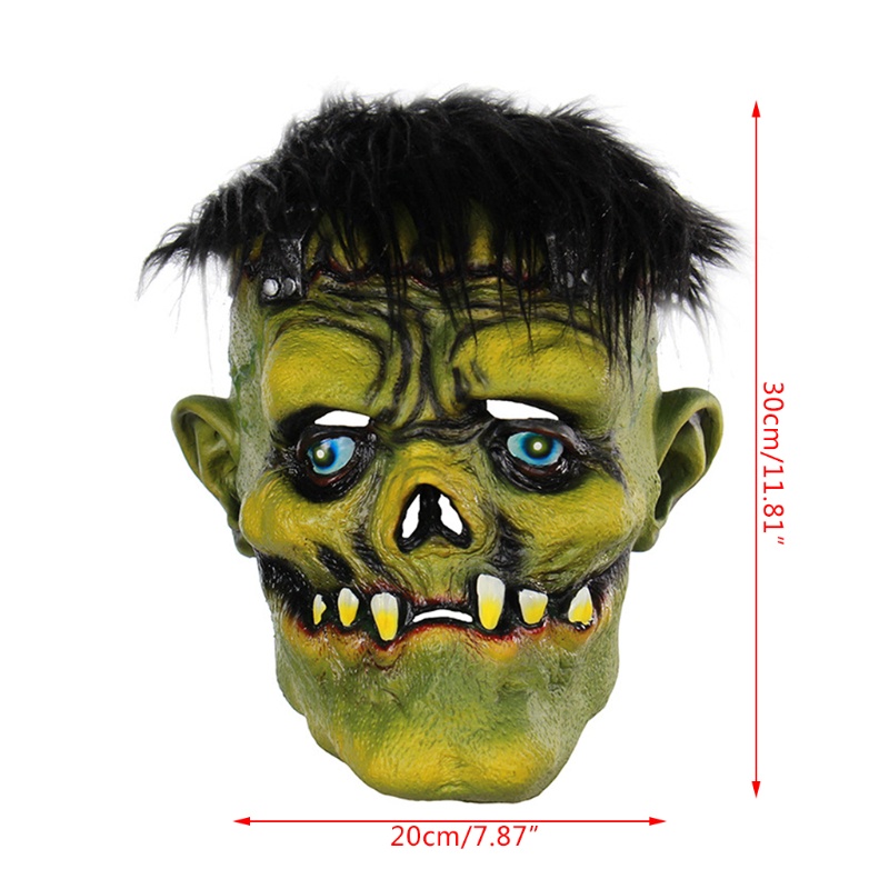 Zzz Topeng Zombie Full Cover Wajah Warna Hijau Untuk Pesta Halloween / Cosplay