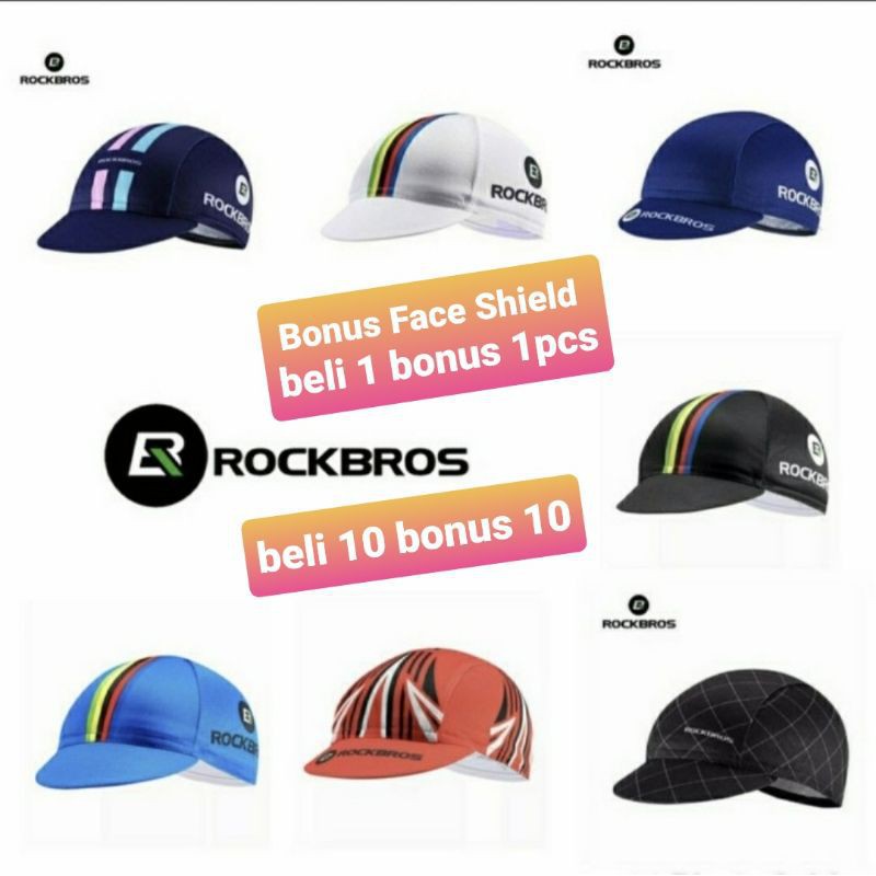 Topi Sepeda Rockbros Cycling Cap Quick Dry Bike To Work sepeda lipat