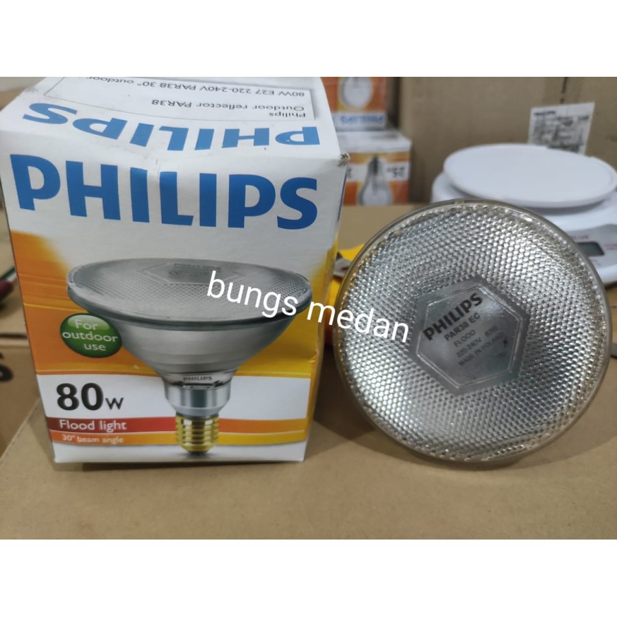 Lampu SOROT PHILIPS PAR38 PAR 80w 80 Watt CLEAR SPOT BENING FLOODLIGHT