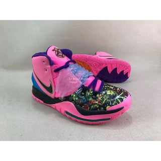 pink and yellow basketball shoes