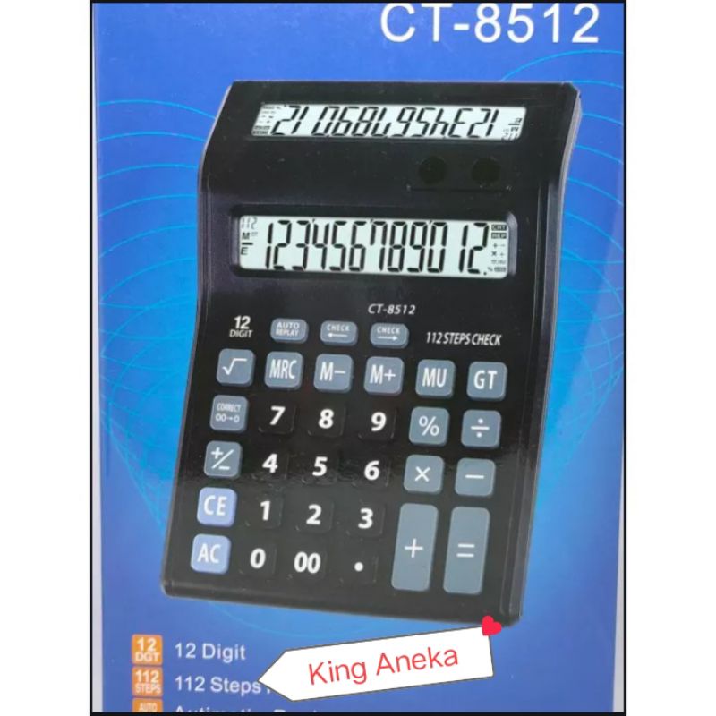 

Kaltulator Citizen 8512 Model Tanggung Dua Layar 12 Digit New Bisa Cek Ulang