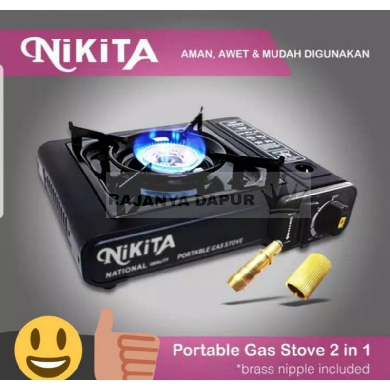 Kompor Portable nikita - Kompor Camping - kompor tas - kompor gas portable 2 in 1 - kompor meja - ko