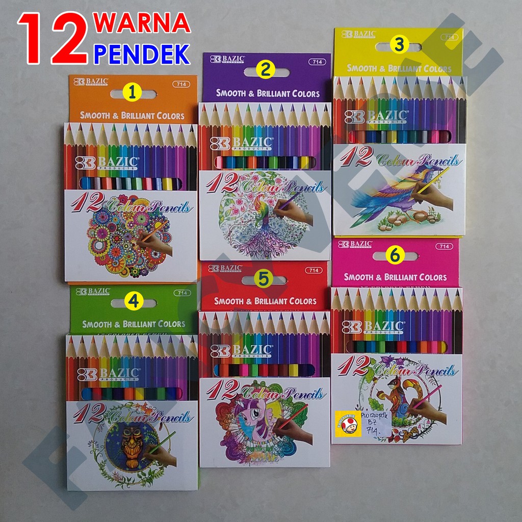 

Color Pencil 12 Warna Pendek BZ 714 / Pensil Warna