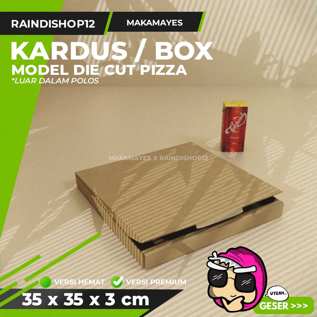 

(MIN 10 PCS) BOX 35 X 35 X 3 CM KARDUS DIE CUT KOTAK KARTON KEMASAN KADO A