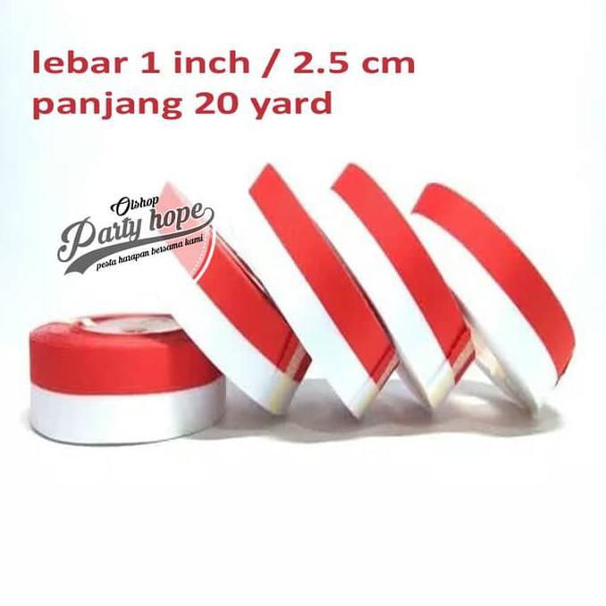 

Pita satin merah putih 1 inci / hiasan 17 agustus / HUT RI / pita kain
