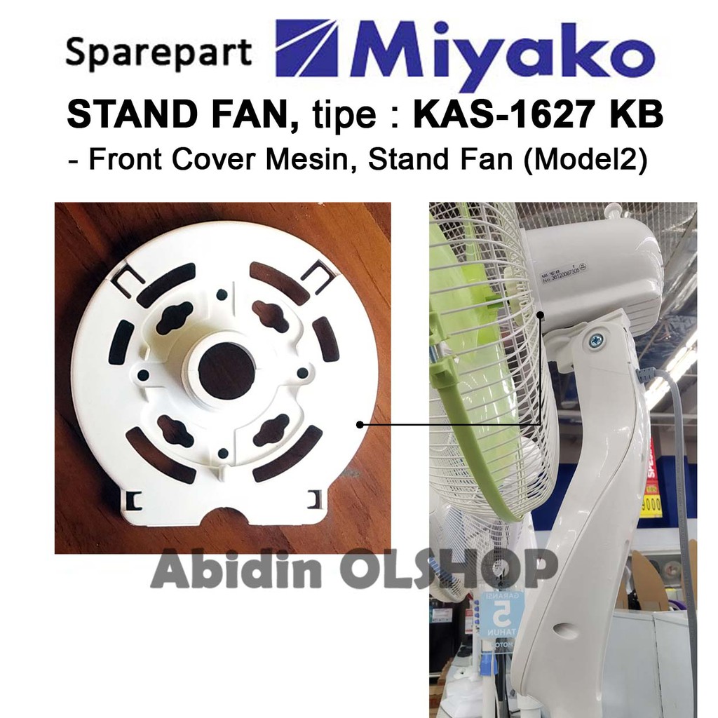 Spare part kipas angin MIYAKO tipe KAS-1627 KB - Front Cover Mesin -model2