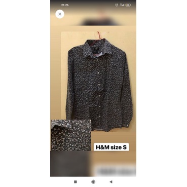 kemeja h&m motif flower